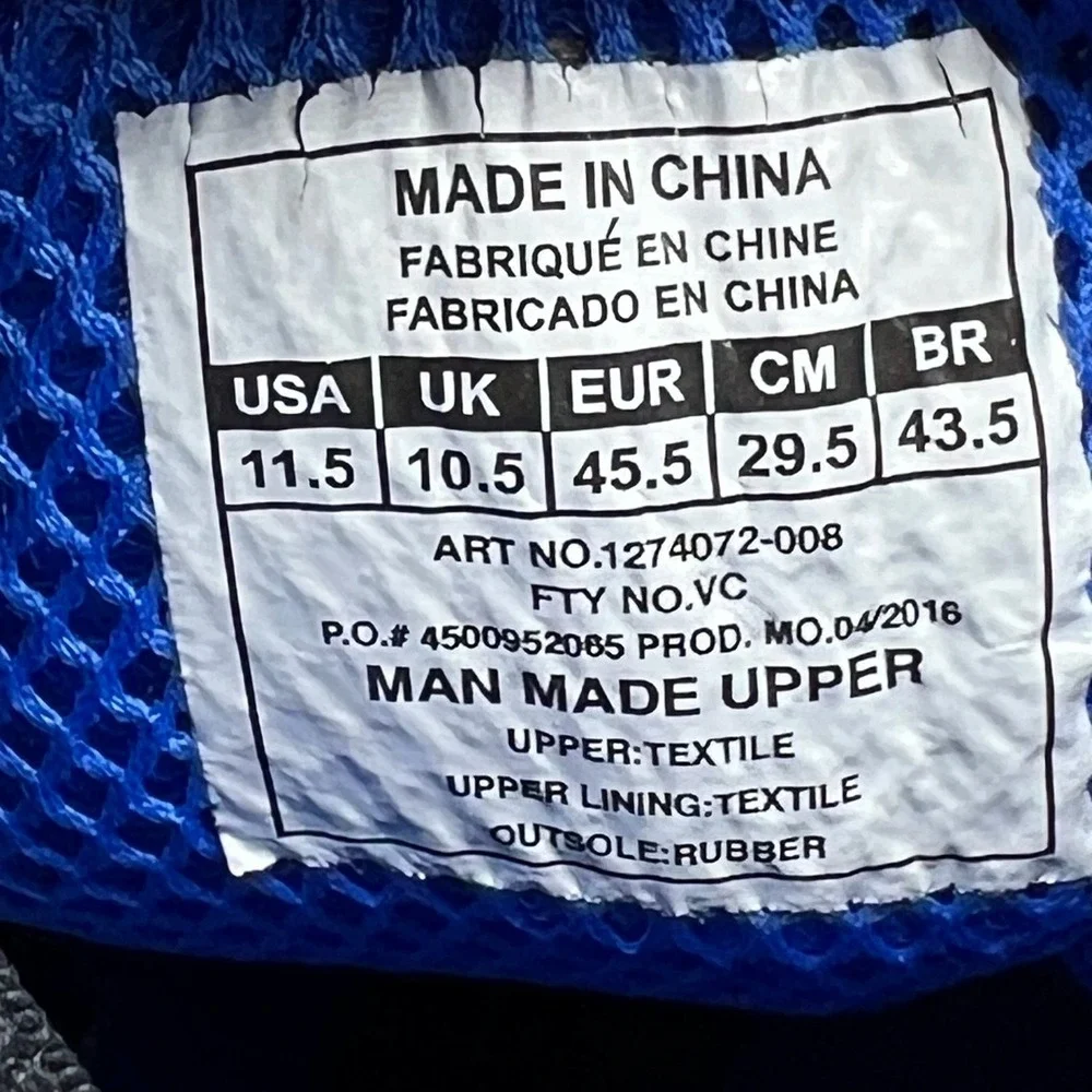 Under Armour Drift RN Men's Size‎ 11.5 Running Shoes Gray Blue 1274072-008